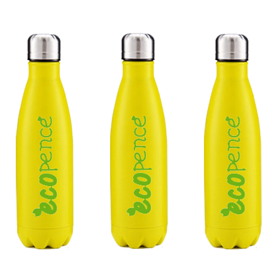Yellow Stainless steel water bottle